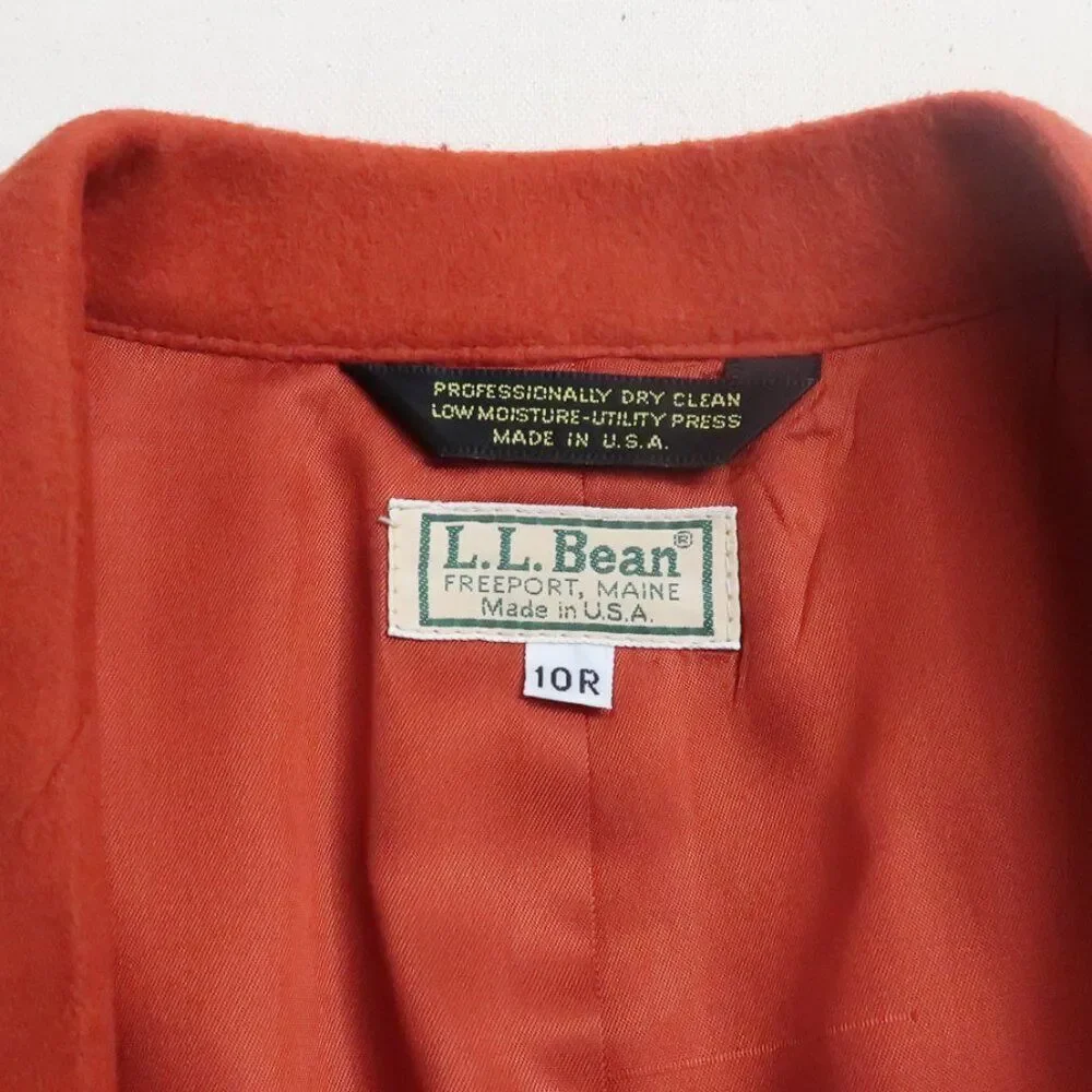 Vintage L.L. Bean Wool & Cashmere Coat Siz 10R